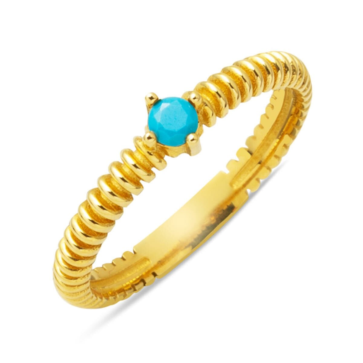 14K Yellow Gold Turquoise Ring