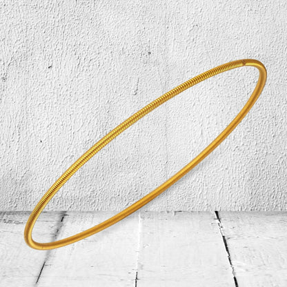 14K Yellow Gold Ajda Ribbed Bangle (8 g)