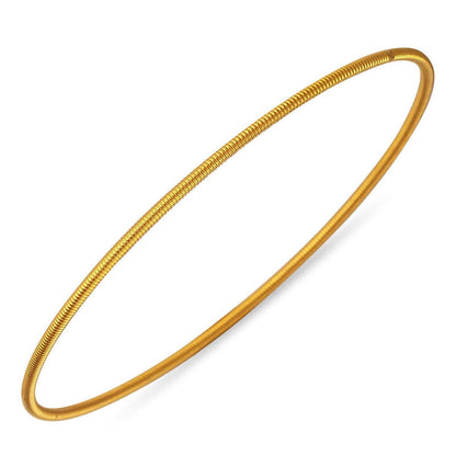 14K Yellow Gold Ajda Ribbed Bangle (8 g)
