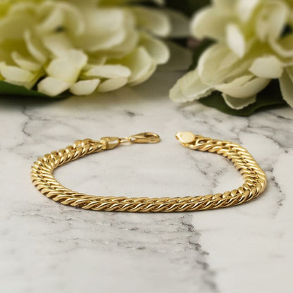 14K Yellow Gold Curb Bracelet (8.89 g)
