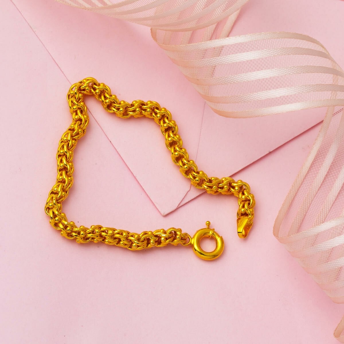 14K Yellow Gold Guverse Chain Bracelet