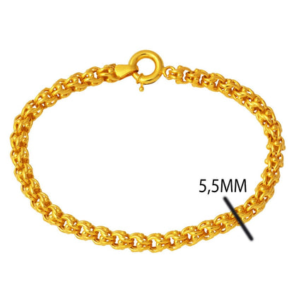 14K Yellow Gold Guverse Chain Bracelet