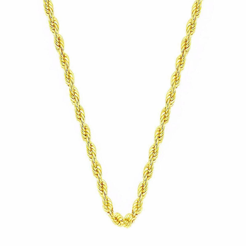 14K Yellow Gold Twisted Rope Chain 70 cm