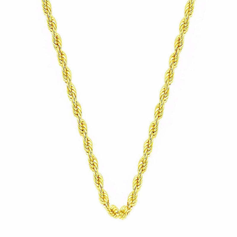 14K Yellow Gold Twisted Rope Chain 65cm