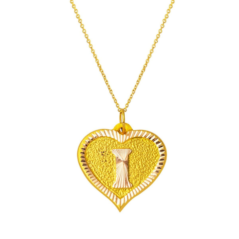 14K Yellow Gold I Initial Chain Necklace