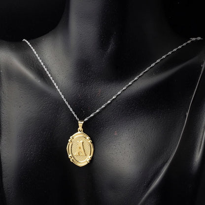 14K Yellow Gold Italian Initial A Pendant