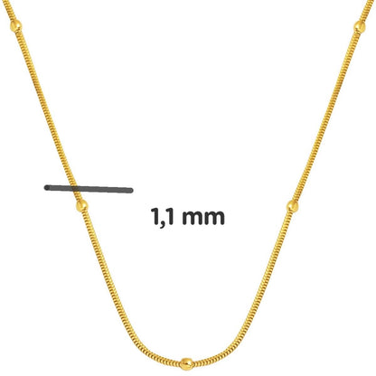 14K Yellow Gold Italian Chain Necklace