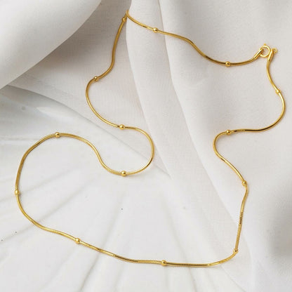 14K Yellow Gold Italian Chain Necklace 50 cm