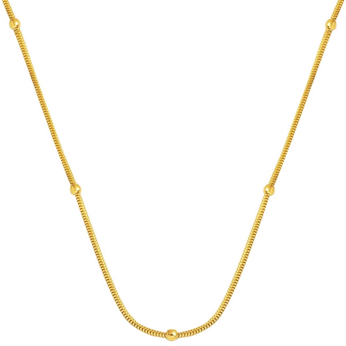 14K Yellow Gold Italian Chain Necklace 50 cm