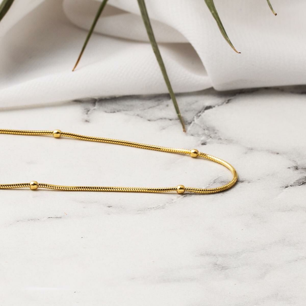 14K Yellow Gold Italian Chain Necklace 50 cm