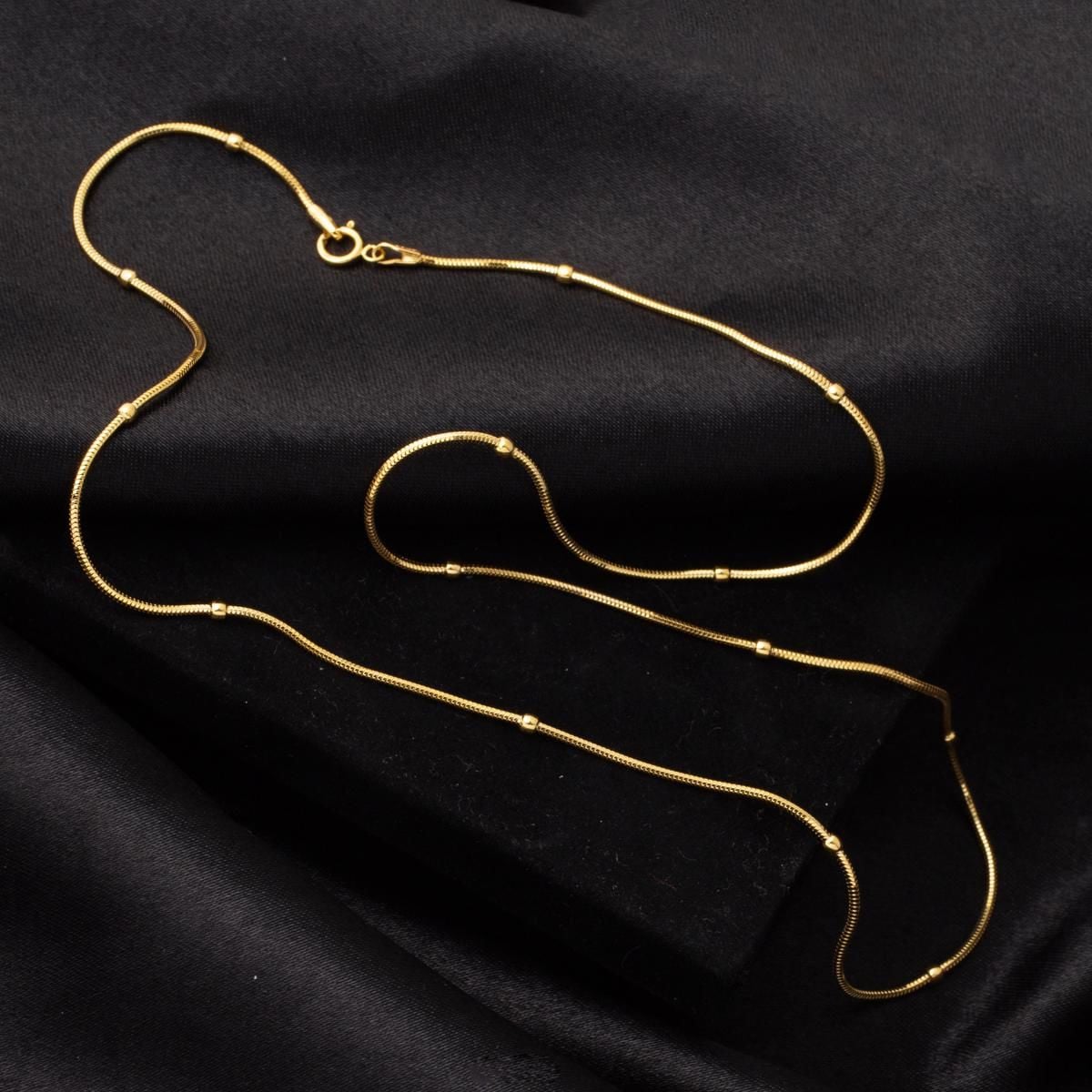 14K Yellow Gold Italian Chain Necklace 50 cm