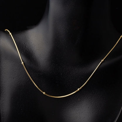 14K Yellow Gold Italian Chain Necklace 50 cm