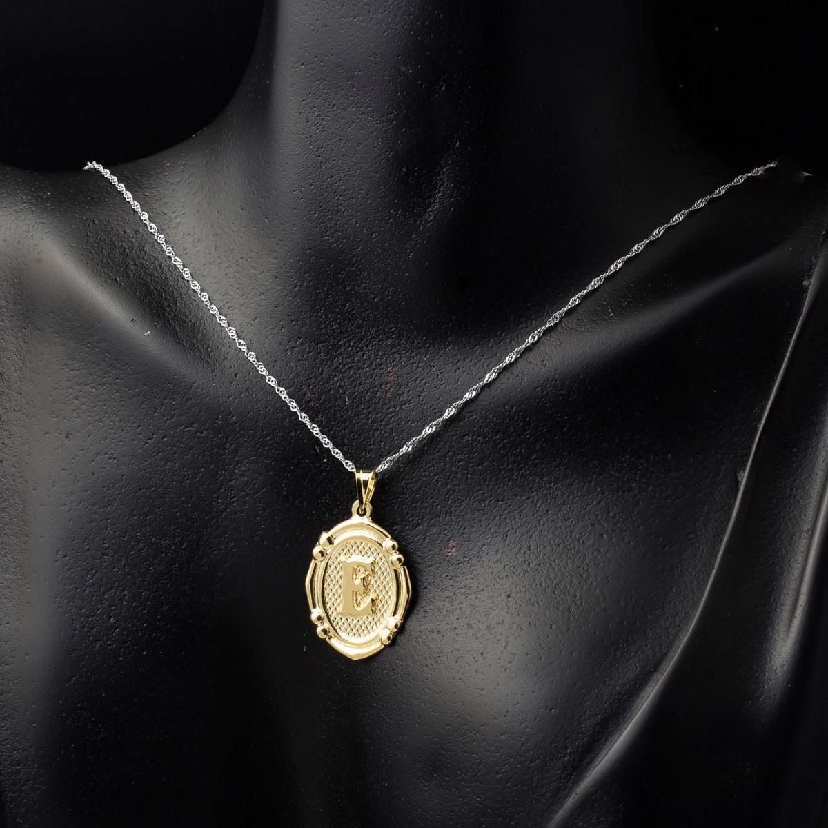 14K Yellow Gold Italian Initial E Pendant