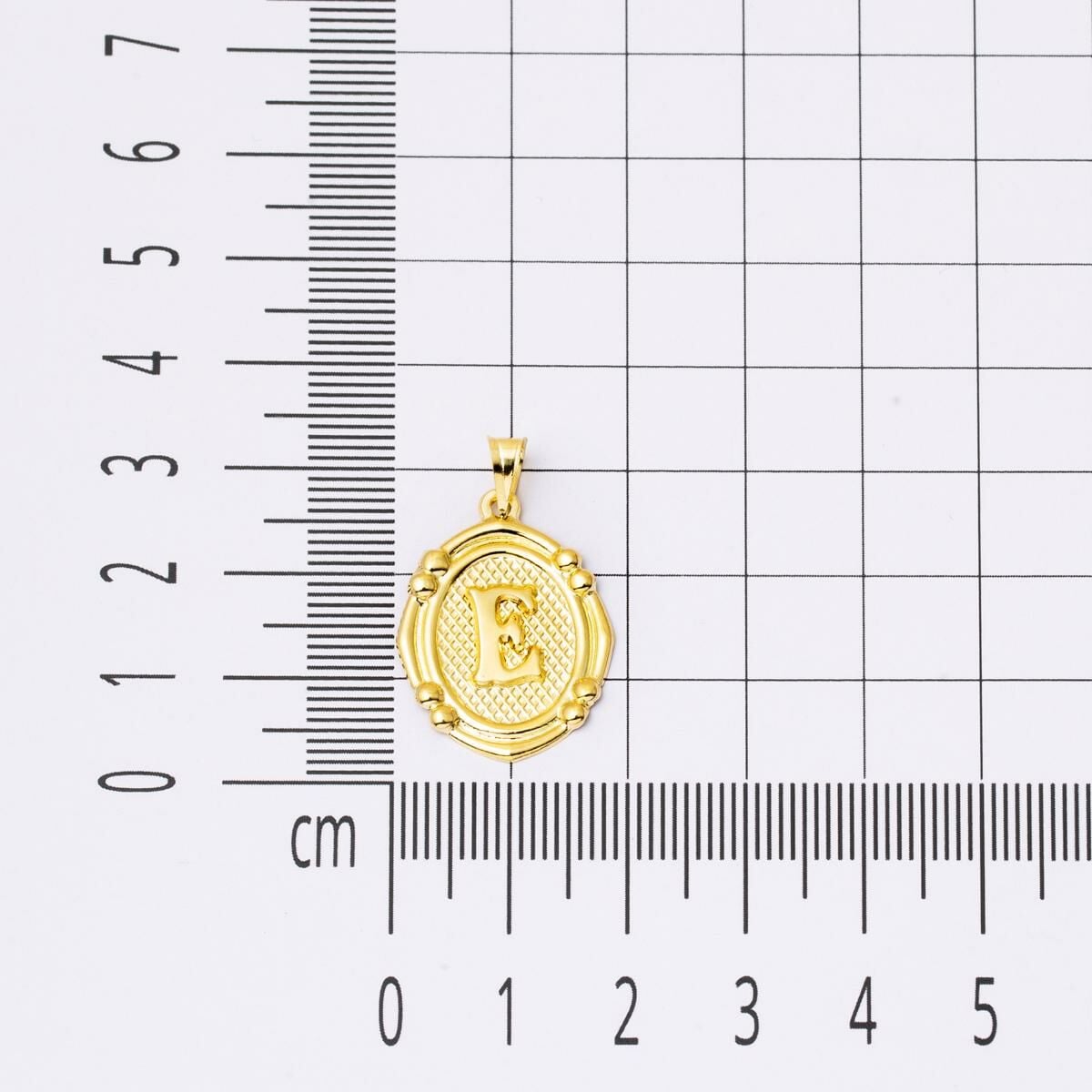 14K Yellow Gold Italian Initial E Pendant