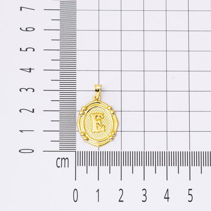 14K Yellow Gold Italian Initial E Pendant
