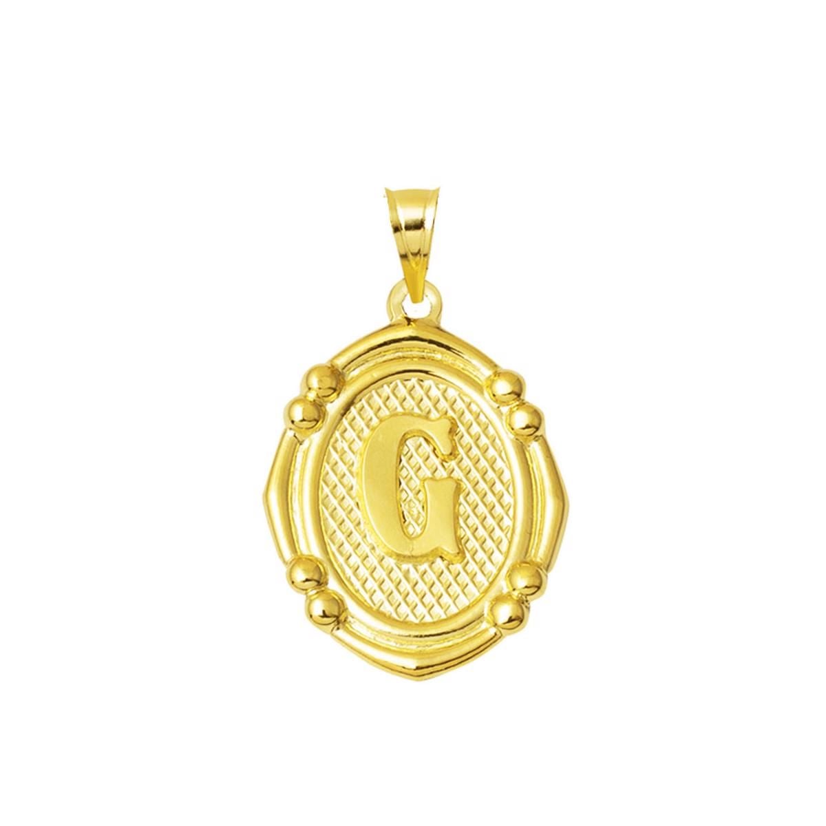 14K Yellow Gold Italian Initial G Necklace