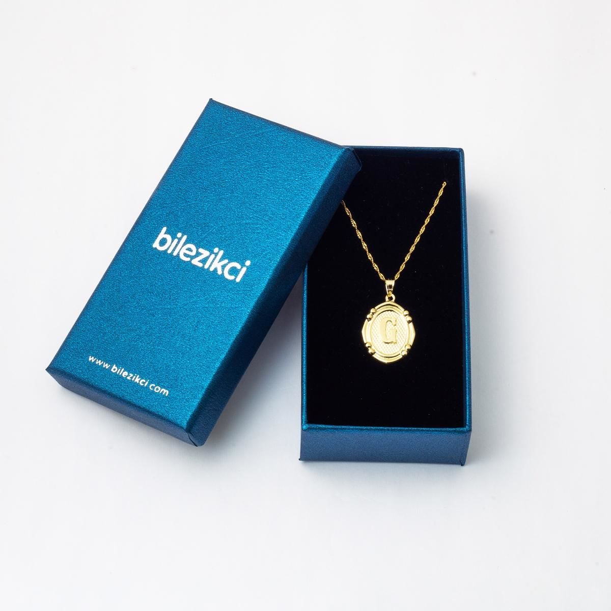 14K Yellow Gold Italian Initial G Necklace