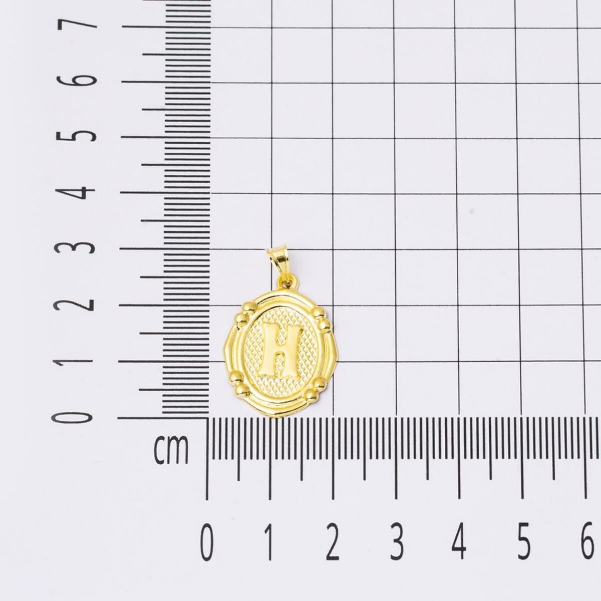 14K Yellow Gold Italian Initial H Necklace