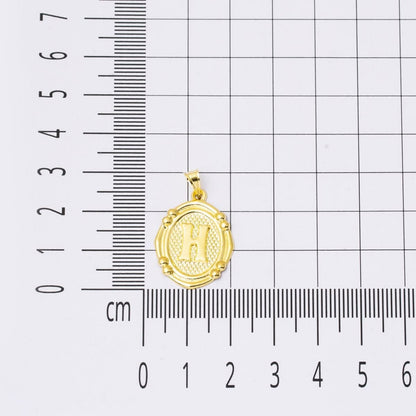 14K Yellow Gold Italian Initial H Necklace