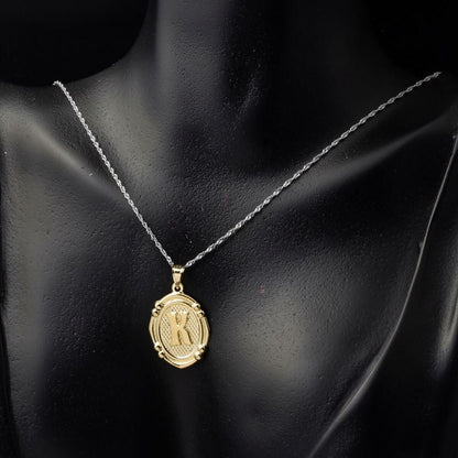 14K Yellow Gold Italian Initial K Pendant
