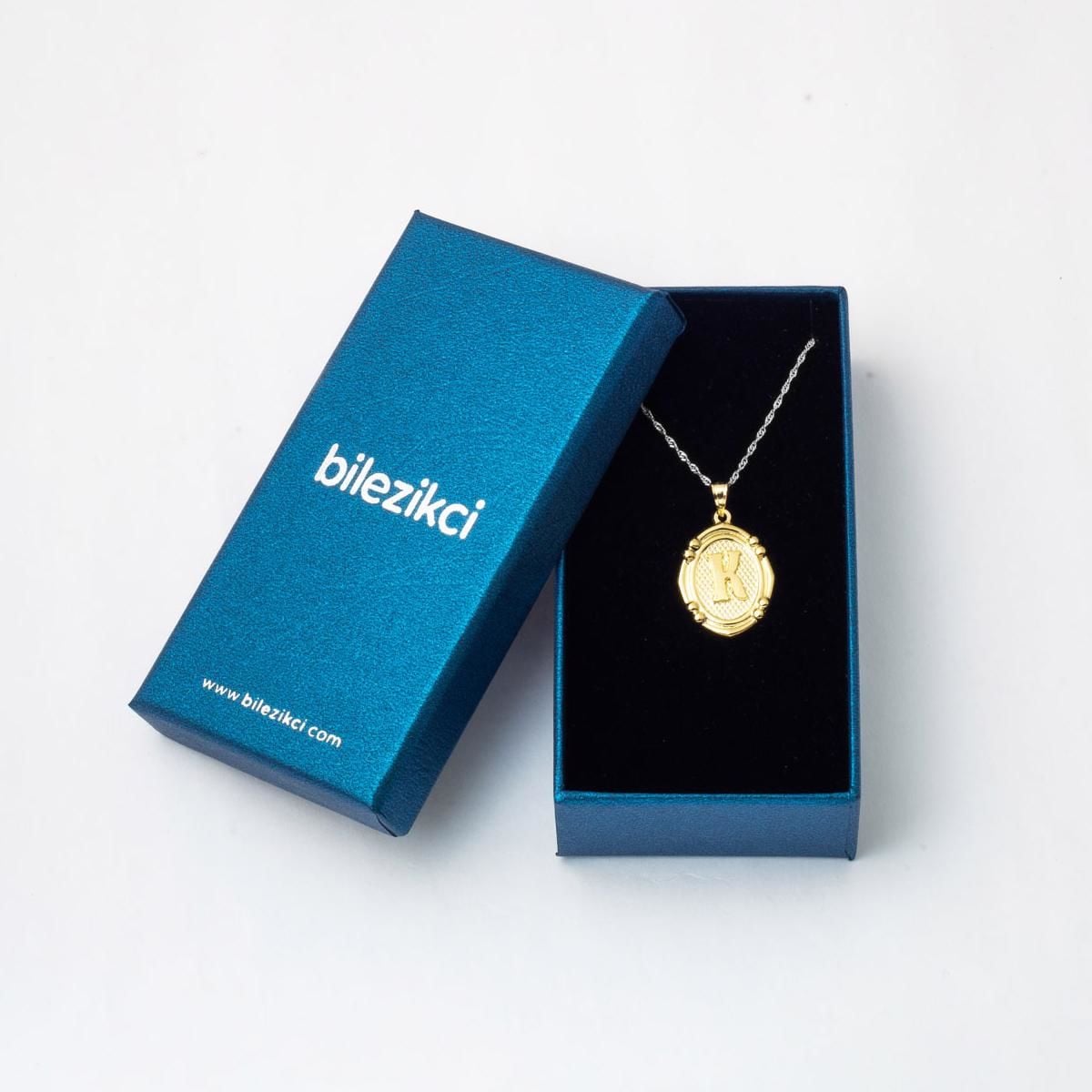 14K Yellow Gold Italian Initial K Pendant