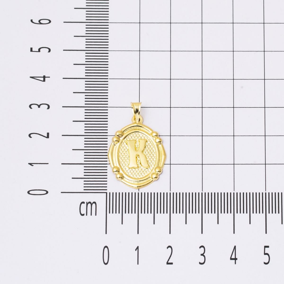 14K Yellow Gold Italian Initial K Pendant
