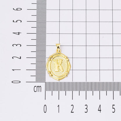 14K Yellow Gold Italian Initial K Pendant