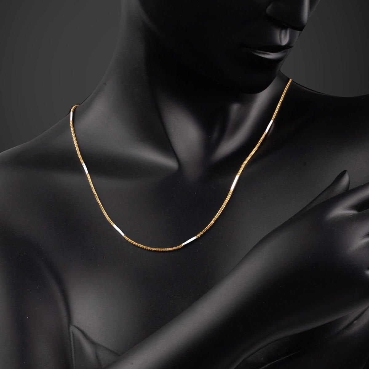 14K Colored Gold Italian Chain Necklace 55 cm