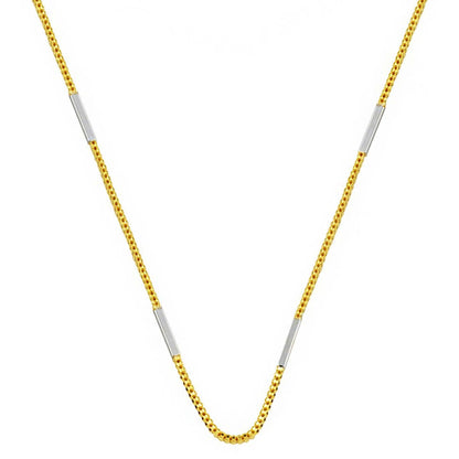14K Colored Gold Italian Chain Necklace 55 cm