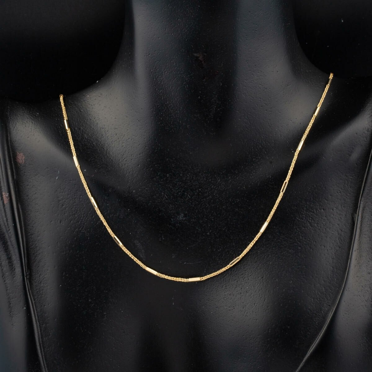14K Gold Italian Design Chain Necklace 55 cm