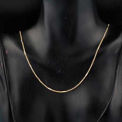 14K Gold Italian Design Chain Necklace 55 cm