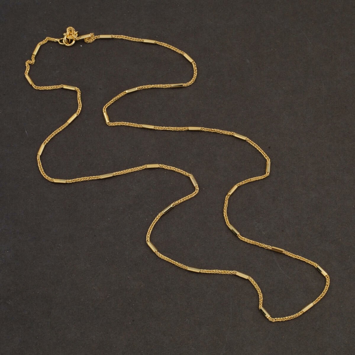 14K Gold Italian Design Chain Necklace 55 cm