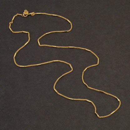 14K Gold Italian Design Chain Necklace 55 cm