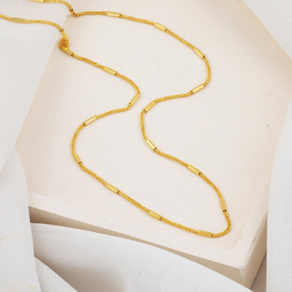 14K Gold Italian Design Chain Necklace 55 cm