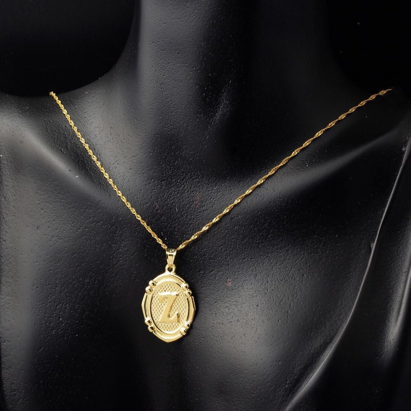 14K Yellow Gold Italian Initial Z Necklace