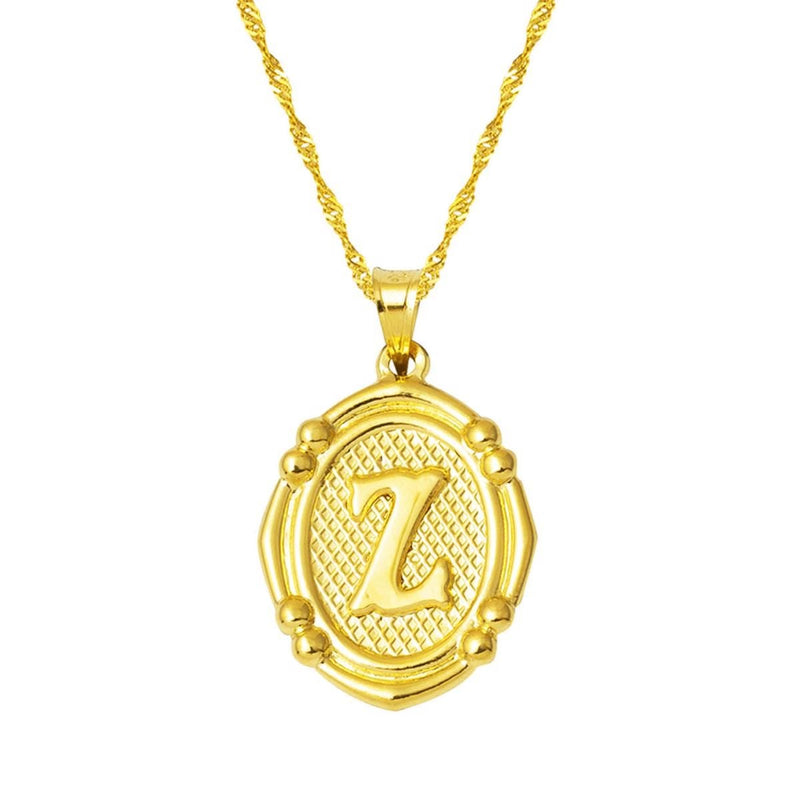 14K Yellow Gold Italian Initial Z Necklace