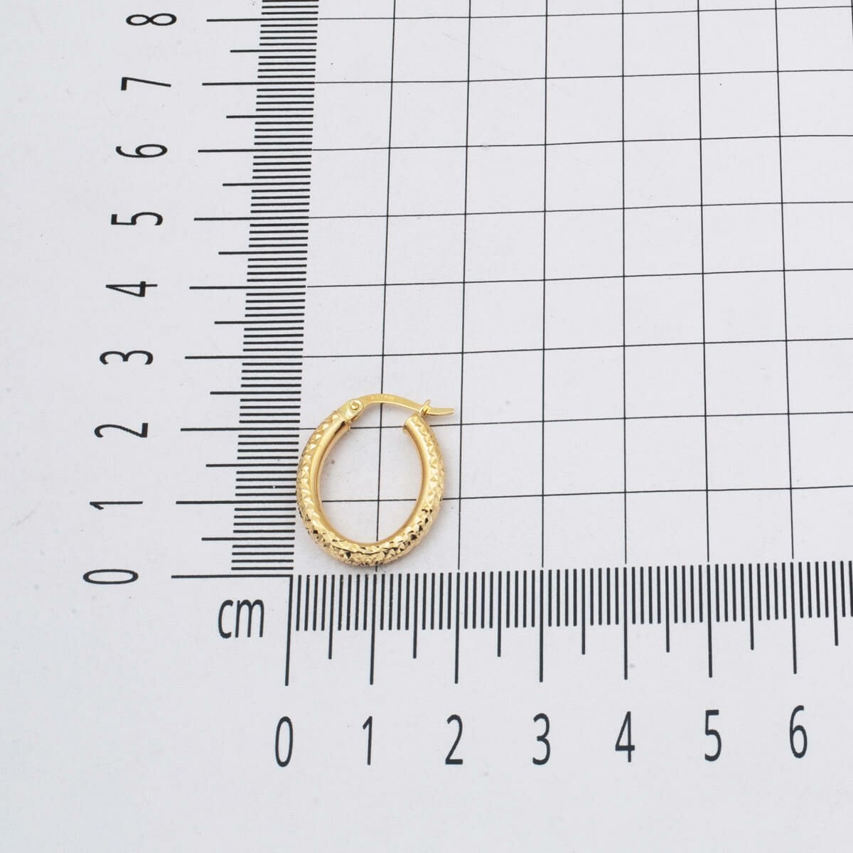 14K Yellow Gold Hand Engraved Hoop Earrings (1.92 g)