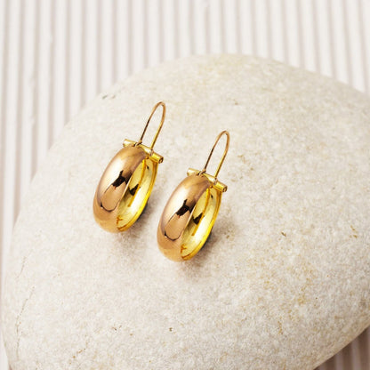 14K Rose Gold Classic Oval Aleppo Weave Earrings