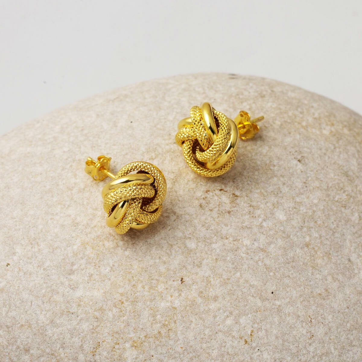 14K Yellow Gold Knot Clip-On Earrings