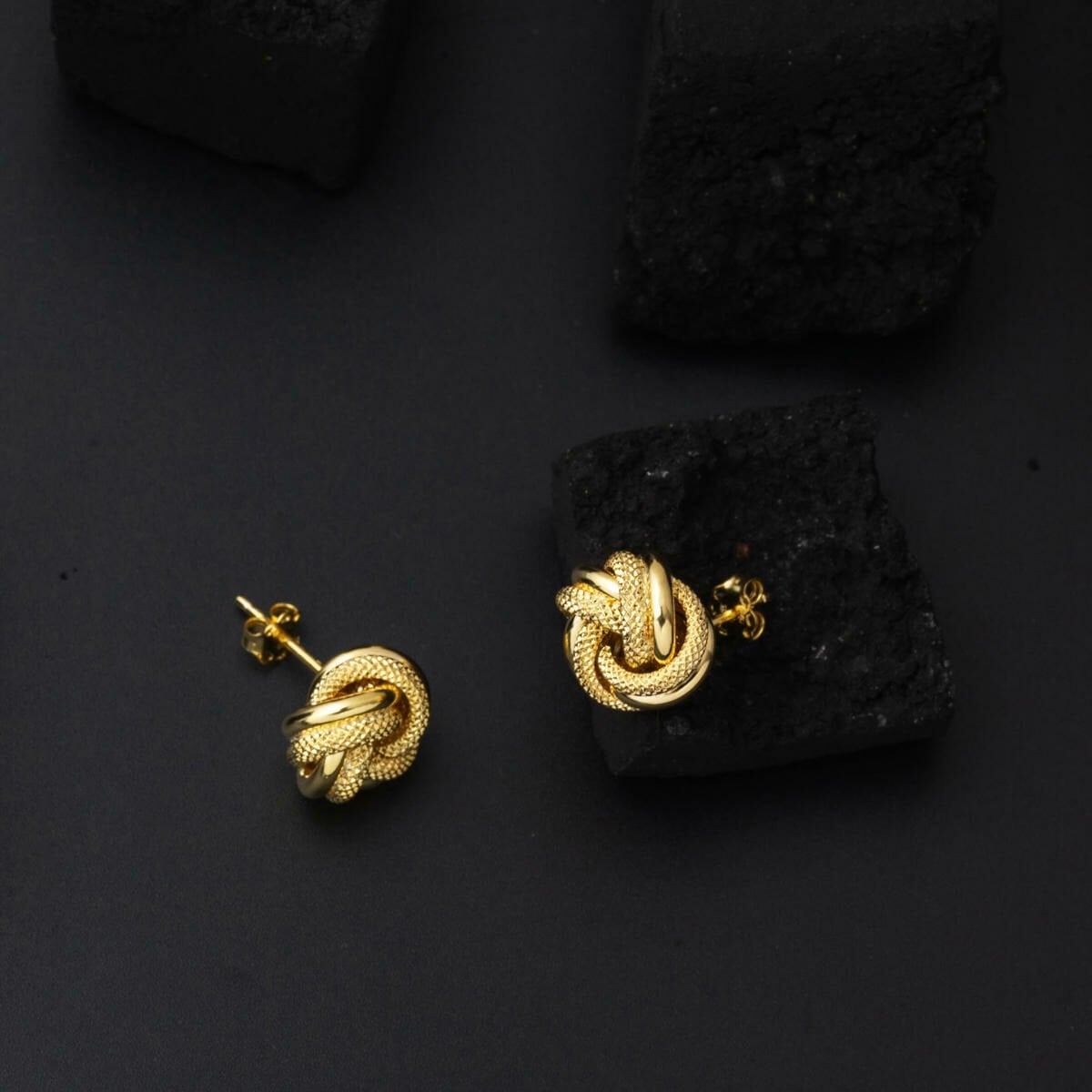 14K Yellow Gold Knot Clip-On Earrings