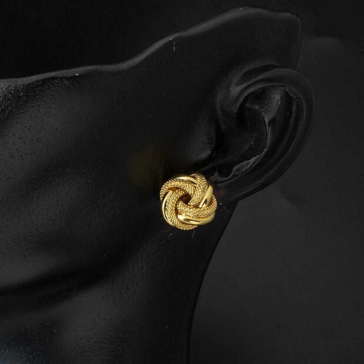 14K Yellow Gold Knot Clip-On Earrings