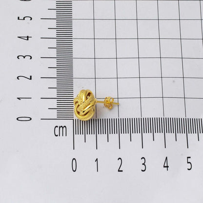 14K Yellow Gold Knot Clip-On Earrings