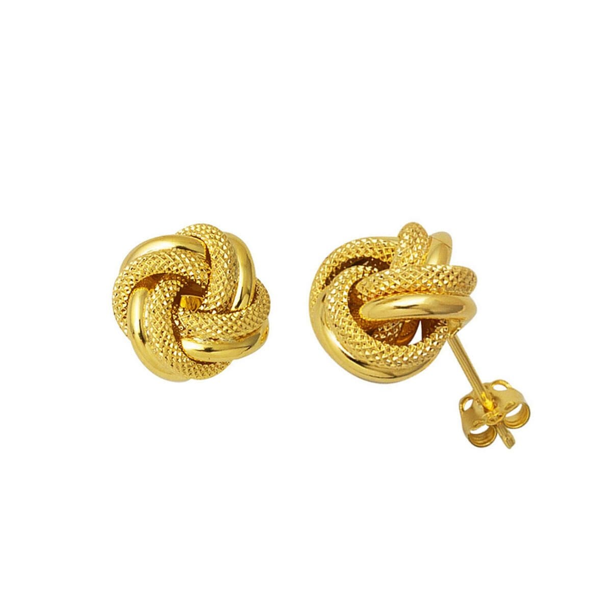 14K Yellow Gold Knot Clip-On Earrings