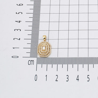 14K Yellow Gold Square-Cut Baguette Cubic Zirconia Necklace
