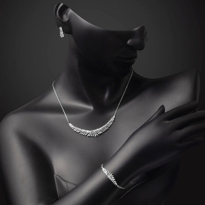 14K White Gold Marquise Baguette Cubic Zirconia Engagement Set