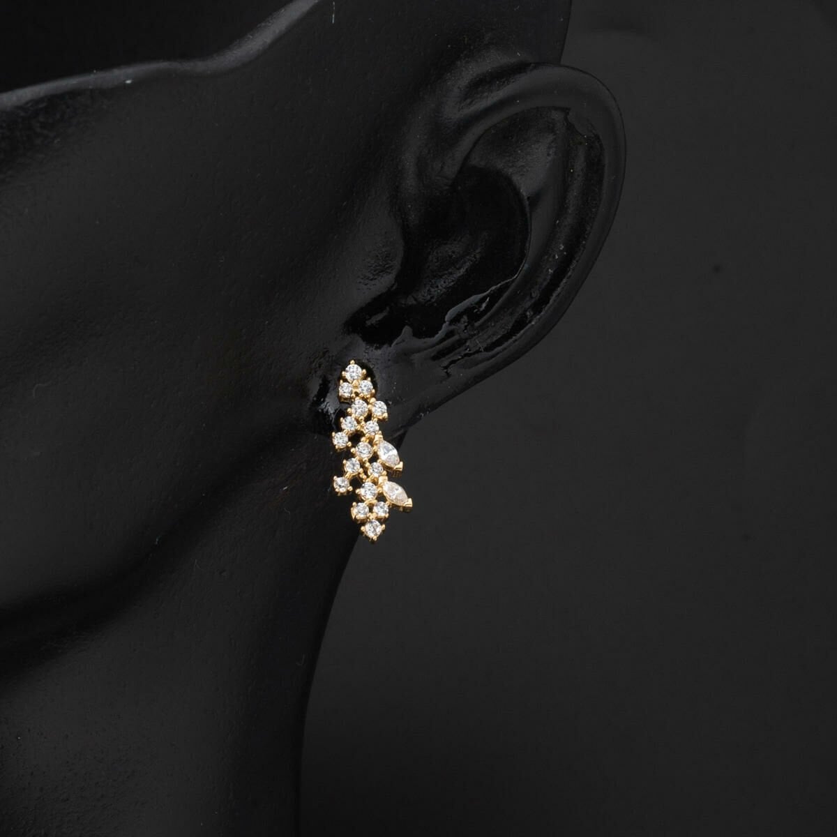 14K Yellow Gold Marquise Design Cubic Zirconia 3-Piece Set