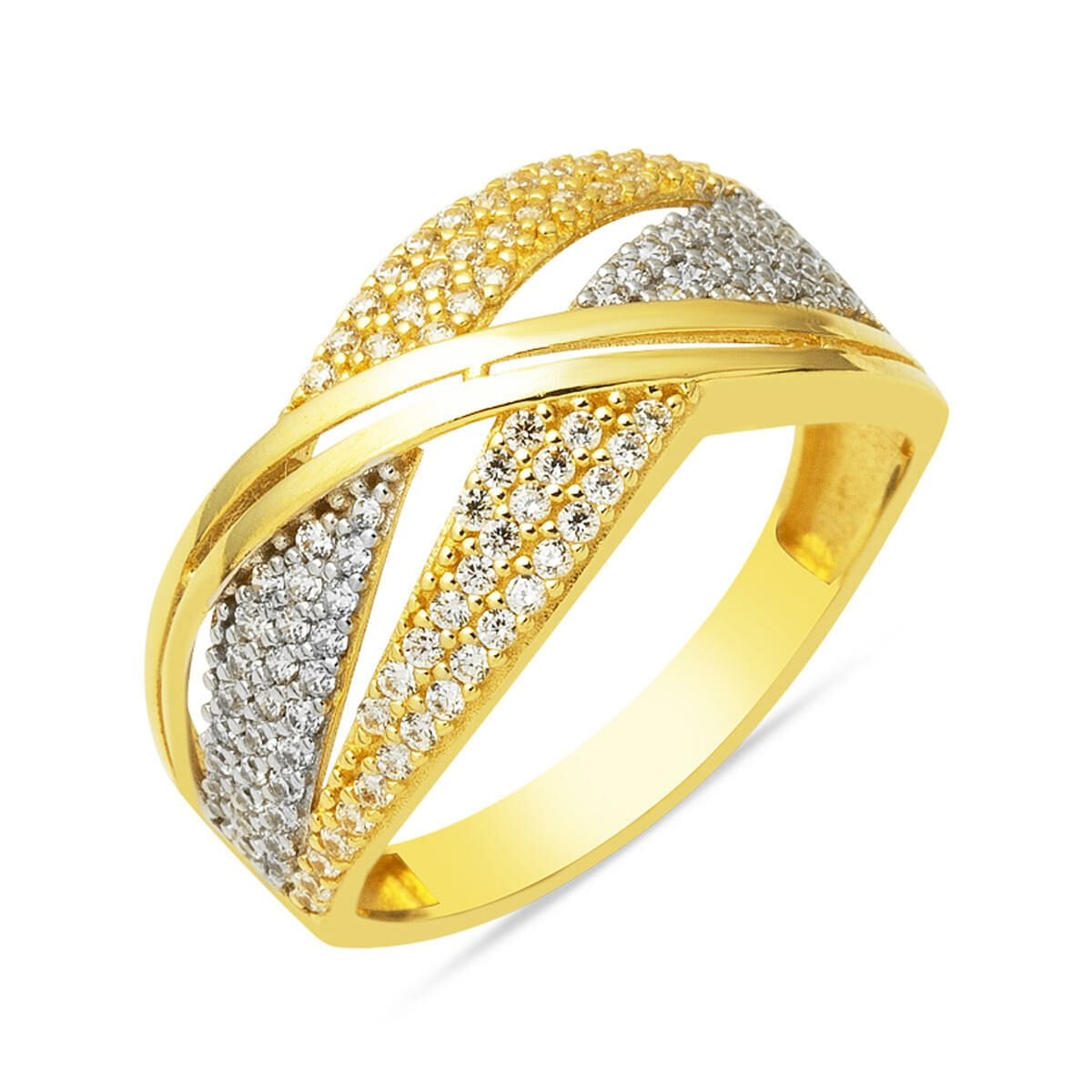 14K Yellow Gold Meltem Cubic Zirconia Ring