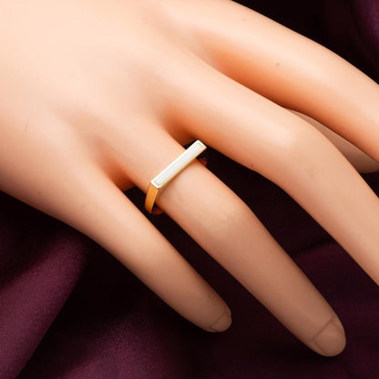 14K Yellow Gold Design Enamel Ring