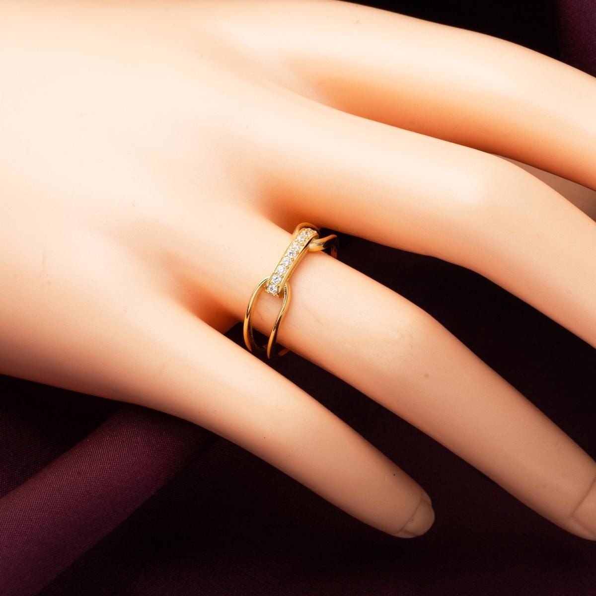 14K Yellow Gold Minimalist Cubic Zirconia Ring