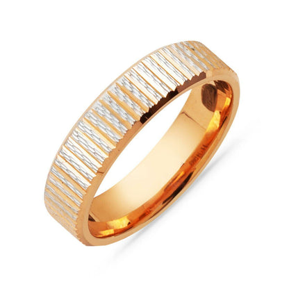 14K Rose Gold Men's Modern Wedding Band Ring
